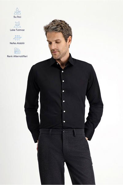 Kiğılı Cămașă din bumbac cu mânecă lungă, croială subțire, slim fit, clasică,...