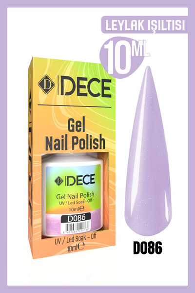 d dece Kalıcı Oje Uv Led D086 ( IŞILTI SERİSİ) 10ml