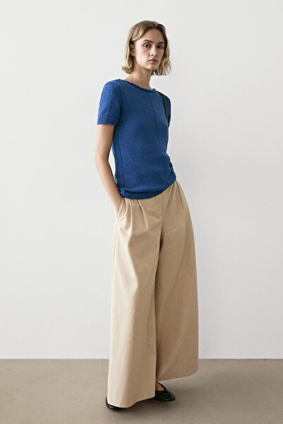 Massimo Dutti Pilili dökümlü pantolon