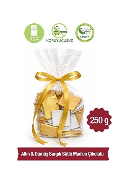 Milat Altın/gümüş Sargılı Sütlü Madlen Çikolata 250 Gr.