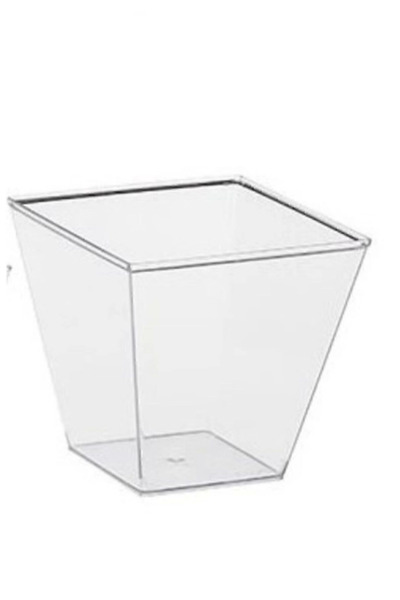 Genel Markalar 5x6 Cm Küçükkkkkkkkkkkk Boyuna Dikkat Edin Prizma Mika Plastik Sunum Kabı Kübik Kase 120 Cc **25**