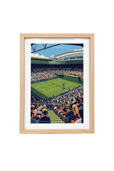 KAYNOCK Wimbledon Stadium, Tenis Poster Tablo Ahşap Çerçeve