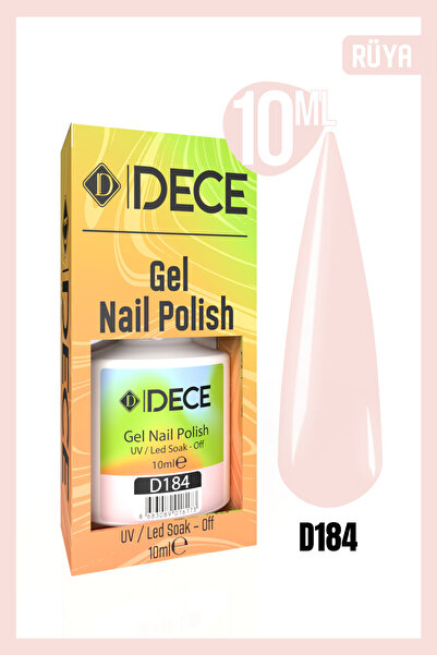 d dece Kalıcı Oje Uv Led D184 (PEMBE SERİSİ) 10ml