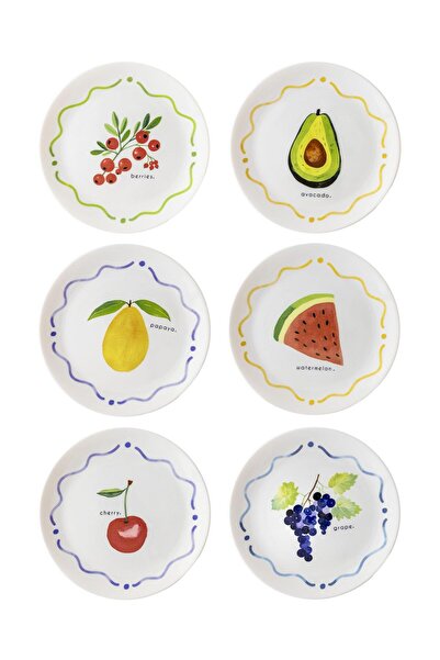 The Mia Furutta Pasta Tabağı 6lı Set 19 cm