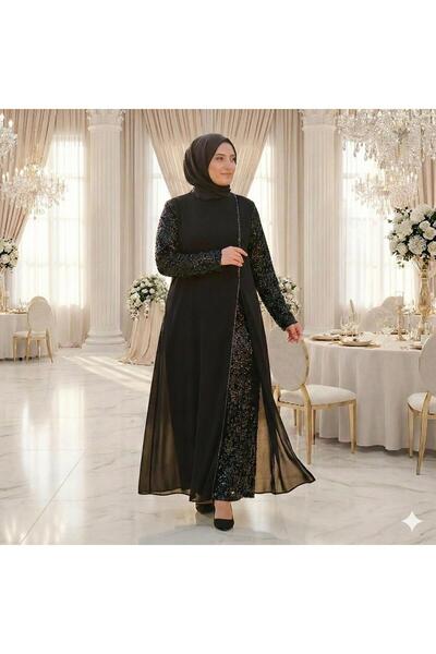 Butik büyük beden Önü Yırtmaçlı Lüks Abiye