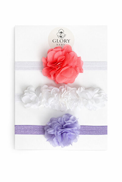 GLORY BABY مجموعة من 3 قطع من باندانا الأطفال بتصميم زهور