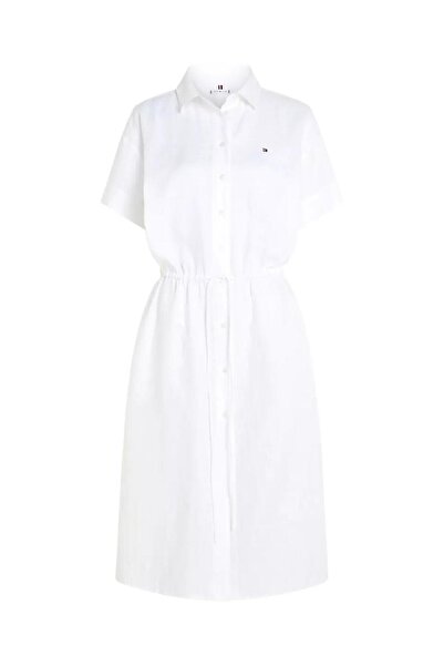 Tommy Hilfiger Γυναικείο φόρεμα-πουκάμισο WW0WW41911 Λευκό