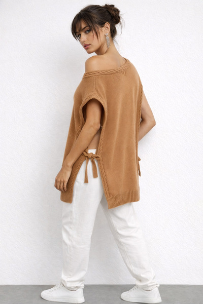 Be Best سترة نسائية منسوجة باللون الجملي BE271