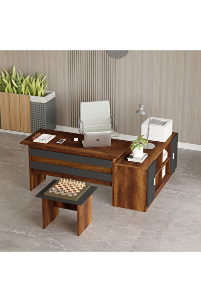 Yurupa Bega ABF Ofis Büro Masa Takımı Barok-antrasit BEG10-BA