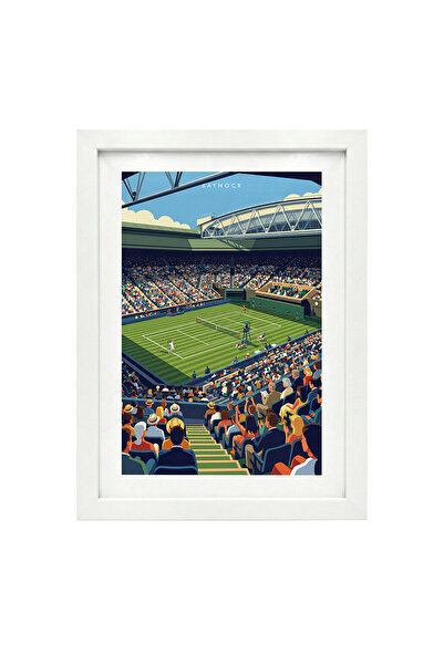 KAYNOCK Wimbledon Stadium, Tenis Poster Tablo Beyaz Çerçeve