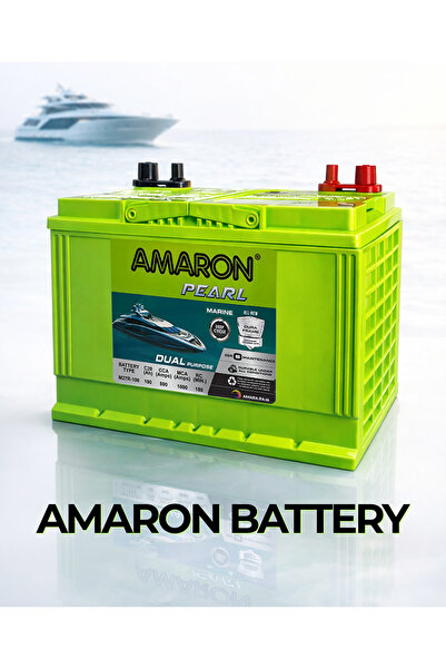 AMARON بطارية M27-90R البحرية ذات دورة عميقة سعة 90 أمبير/ساعة، 750 أمبير تيا...