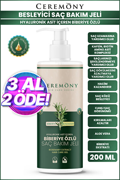 Ceremony At Kuyruğu,Biberiye ve Hyalüronik İçeren 15 Bileşenli Şampuan 400ml