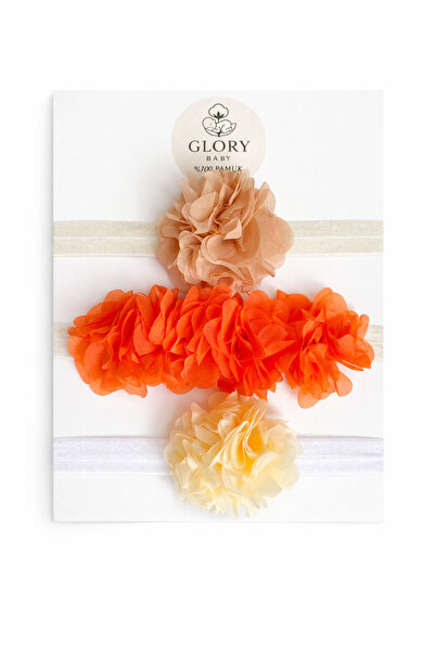 GLORY BABY 3'lü Bebek Bandana Seti Çiçek