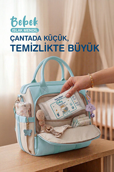Papilion Küçük Boy Taşınabilir Hassas Bebek Islak Cep Mendili 20x12 240 Yaprak Alkolsüz Yumuşak Doku