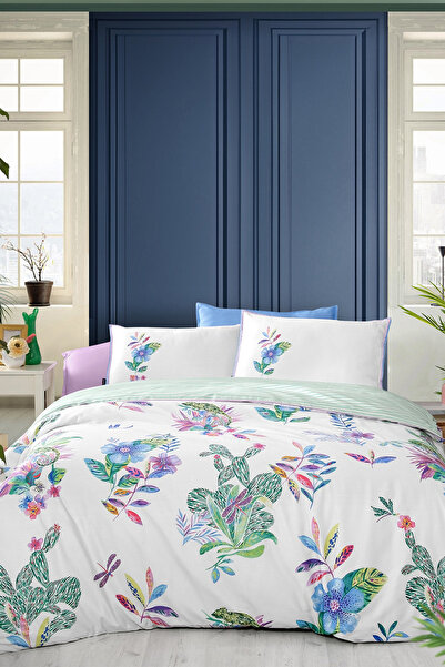 Sarev Jimena Multi Çift Kişilik %100 Pamuk Saten "300 TC" Nevresim Takımı