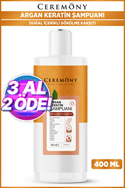 Ceremony Doğal Sarımsaklı 15 Bileşenli Argan Keratin Şampuanı 400ml