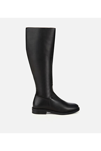 Hotiç Kadın Deri Siyah Düz Çizme