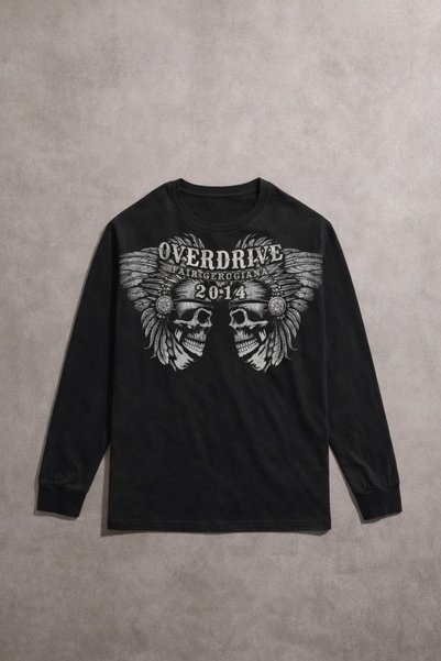 Overdrive "skull Chief" Vintage Long Sleeve T-shirt