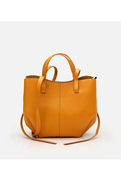 Hotiç Kadın Deri Sarı Tote Çanta