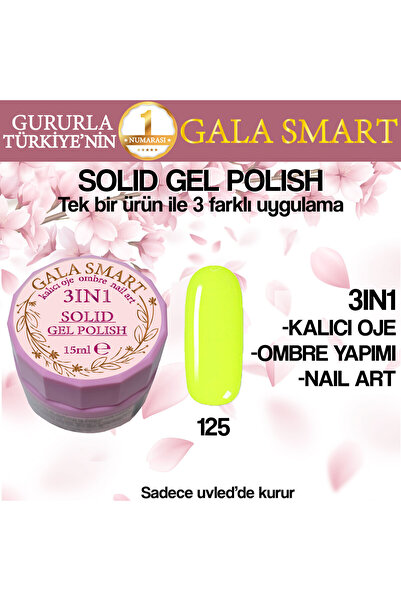 gala smart Kalıcı Oje Yeni Nesil Solid Gel Polish 3 in 1 NO:125