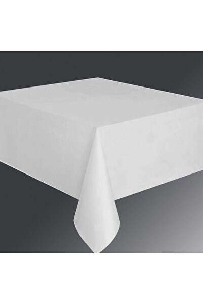 partidolu Plastic Party Tablecloth White Color 274 cm
