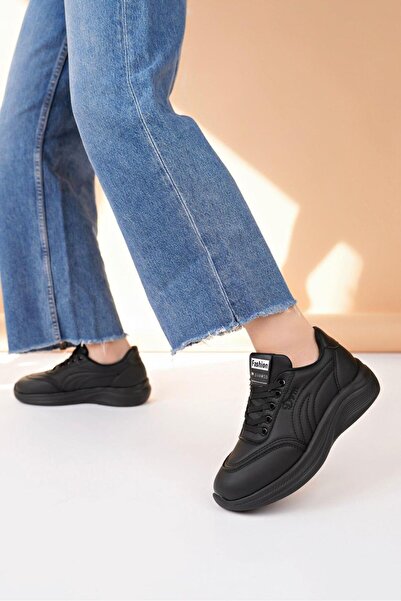 Nesil Shoes Dvm 063 Pantofi de damă din spumă cu memorie neagră