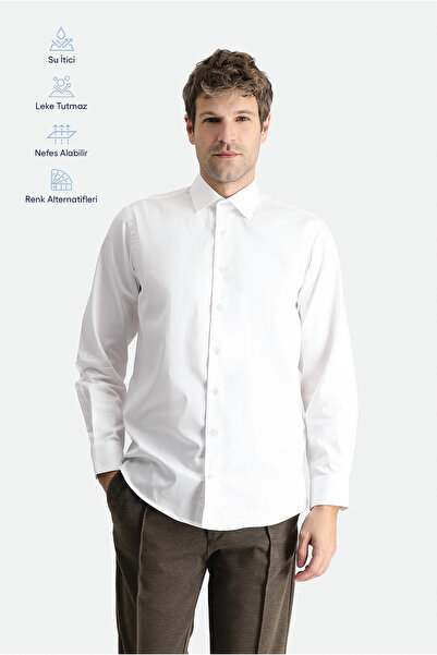 Kiğılı Дълъг ръкав Класическа Nano Care Водоотблъскваща Устойчива на петна 4 ...