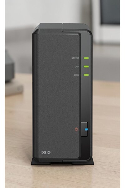 SYNOLOGY Ds124(1x3.5'') Tower Nas 1 yuvalı 108tb'a kadar. (Disksiz)