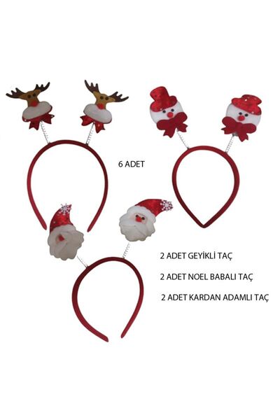 partidolu Snjegović, Deda Mraz, Jelen, Figurice, Novogodišnja kruna, 6 komada...