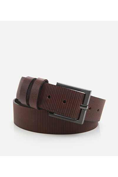 Hotiç Hakiki Deri Kahve Erkek Kemer