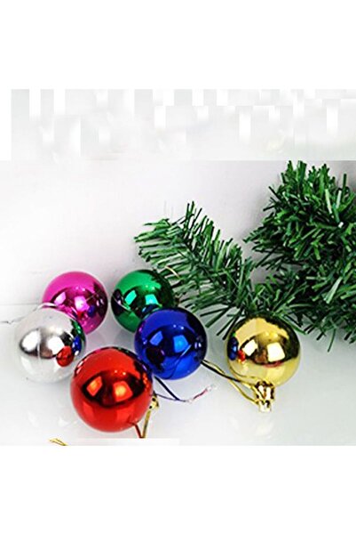 partidolu Ornament de brad de Crăciun de 4 cm de culori mixte Cici Ball 6 buc