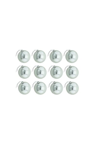 Pandoli Ornament de Crăciun de Anul Nou de culoare argintie cu petale 3 cm Ci...