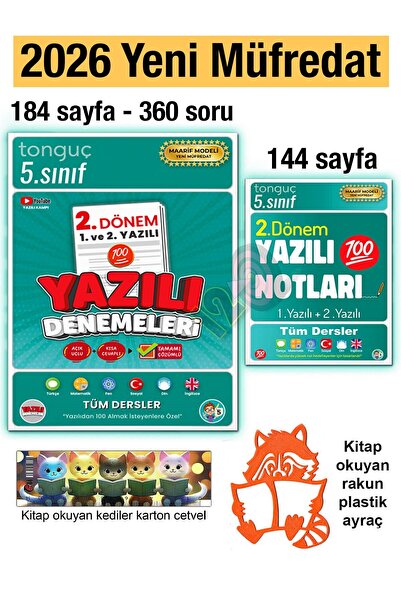 Tonguç Akademi 5. Sınıf 2026 2. Dönem Yazılı Notları ve Denemeleri Tüm Dersler