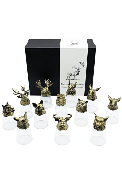 AW Gifts Set cadou cu 12 pahare de shot (25ml) - Creaturi mistice și ale pădu...