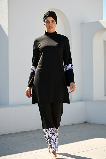 Marina IP Na vezivanje 4-dijelni crni Sa deznom potpuno pokriveni hijab kupać...