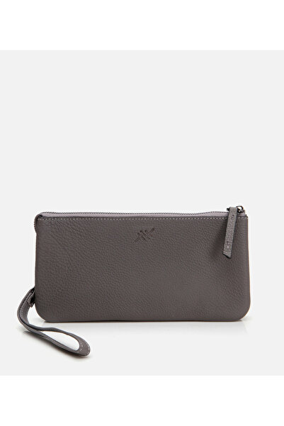 Hotiç Hakiki Deri Gri Erkek Çanta