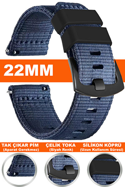 Trendburada سوار ساعة من القماش الناتو 22 ملم لساعة هواوي جي تي جي تي2 جي تي3...