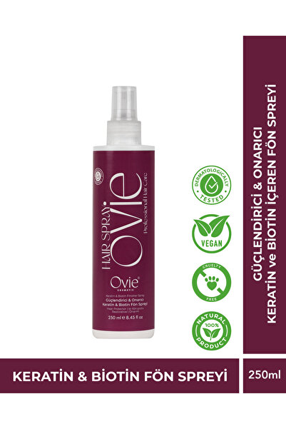 Ovie Keratin ve Biotin Saç Spreyi - Kolay Tarama ve Fön için Hızlı Kurutma ve...