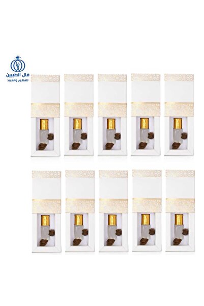 Oud توزيعات مسك الابيض الفاخر + كسر عود محسن - 10 علب