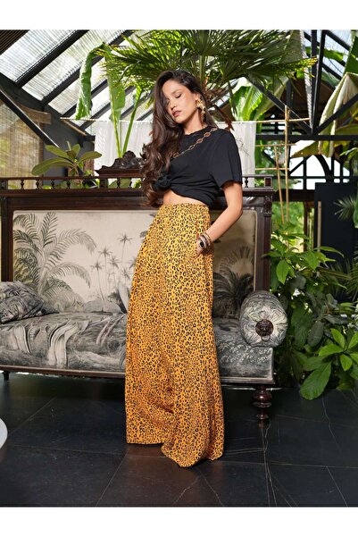 NYMPHA CLOTHING Casual Παντελόνι, Λεοπάρ, Savanna Vibes Universal