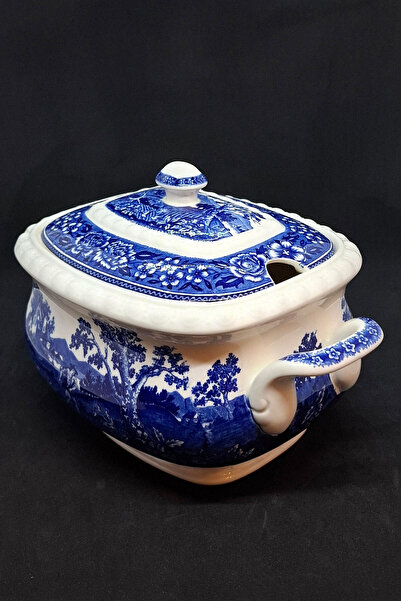 Villeroy & Boch Rusticana Blue, Porcelain Soup Bowl with Lid 3-4 Liters