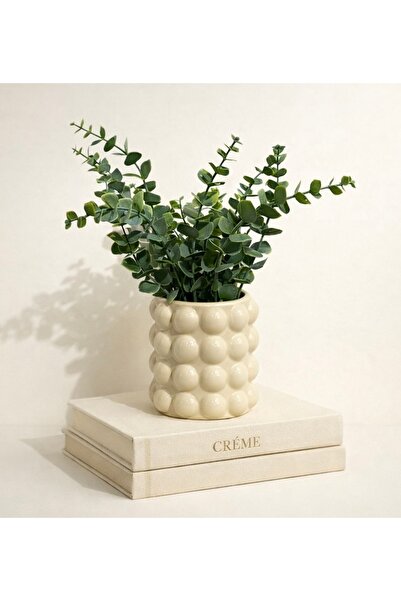 LEONEV Mini Bubble Ceramic Vase (9X10Cm)