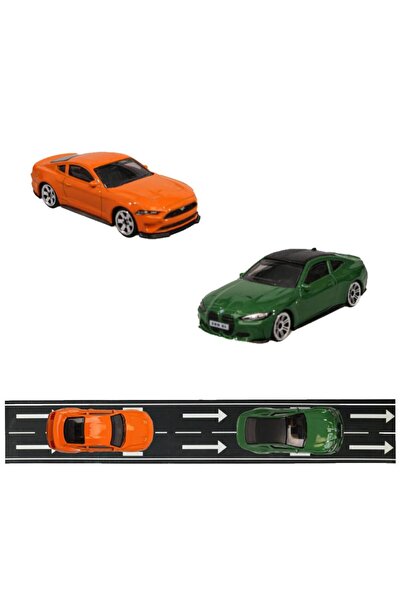 OEM SET Ford Mustang GT MSZ 2018, 1:64, BMW M4 MSZ 1:64 și bandă adezivă KUNS...