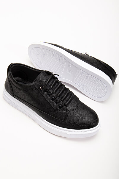 By Oxford Erkek Deri Yüksek Tabanlı Dikişli Spor AYAKKABI Sneaker