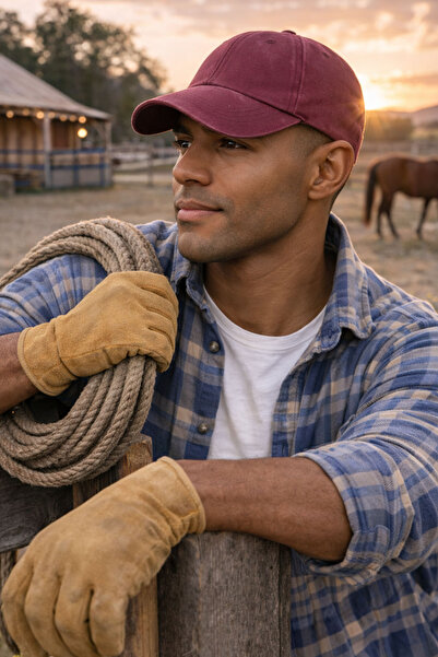 Ritagarcia Unisex Washable Vintage Claret Red Καπέλο