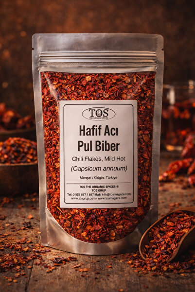 TOS The Organic Spices Hafif Acı Pul Biber 100 gr (1. KALİTE) Capsicum Annuum...