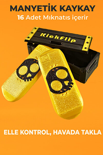 Creva Kickflip Mıknatıslı Kaykay Stres Oyuncağı Fidget Slider -GOLD KuruKafa ...