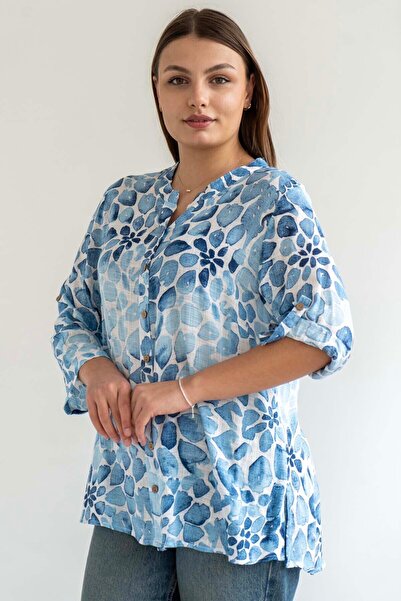 citycenterfashion Πουκάμισο με διπλό μανίκι μεγάλου μεγέθους - 100% βαμβάκι ο...