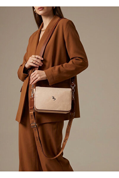 Çanta Trend Miami Polo Clup 4-Compartment Women's Bag with 2 Straps and Criss...