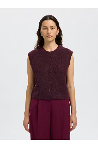 Selected Femme Strickweste Wollgemisch